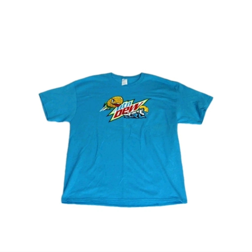 Mountain Dew Infinite Swirl Promo T Shirt  Soft Drink Soda Pineapple New Size M